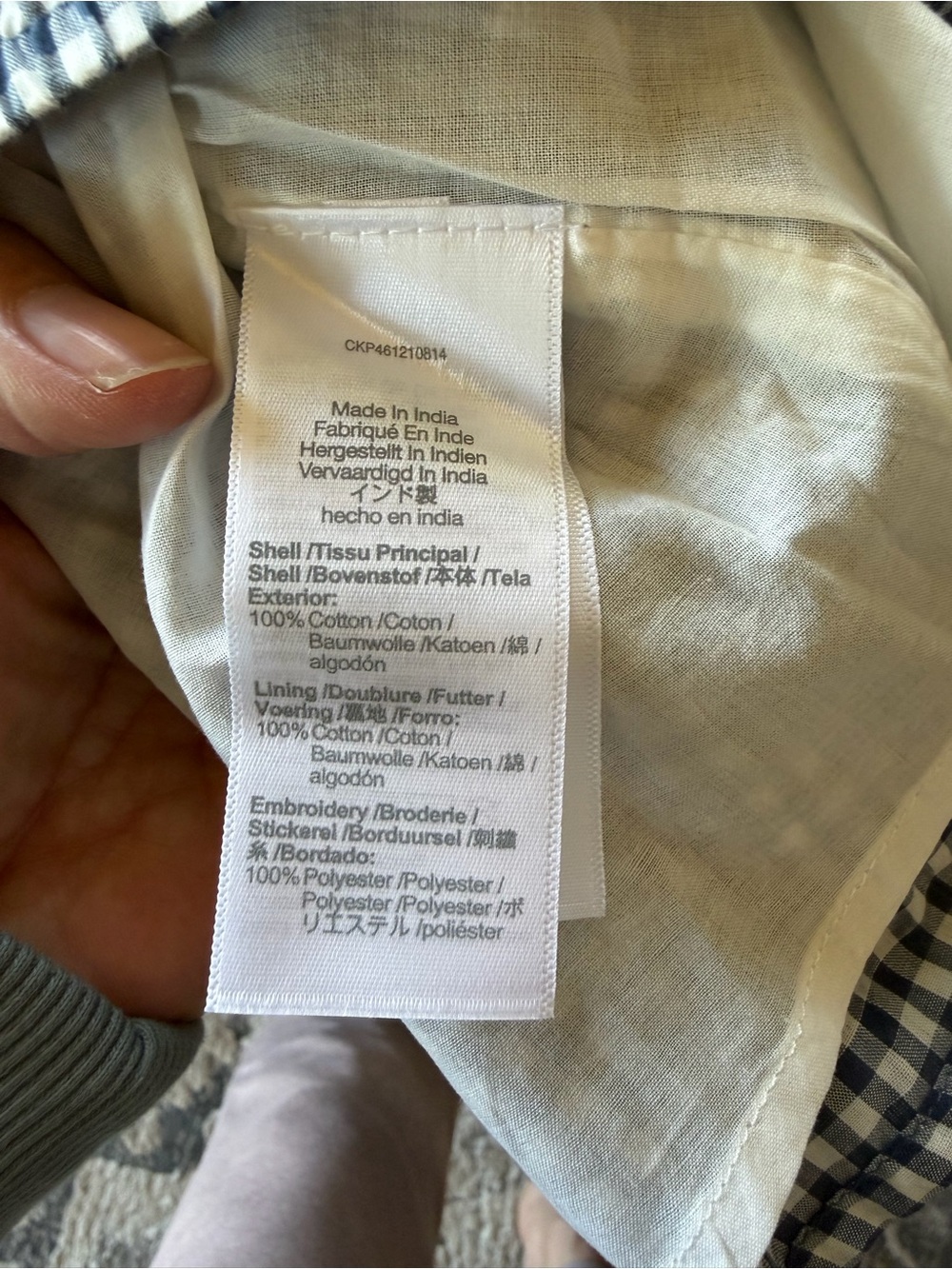 Madewell Navy and White Gingham Ruffle Mini Skirt - Picture 6 of 6